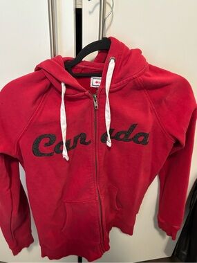 Canada Red Zip-Up Hoodie Jacket